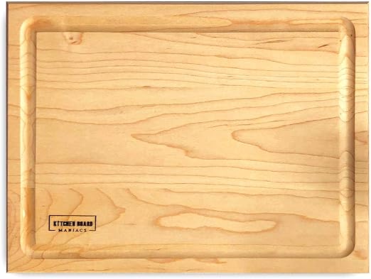 Amazon Com Maple Wood Cutting Board For Kitchen 14x10 Charcuterie Board Serving As A Wooden Board Cheese Or Meat Cutting Block Kitchen Dining
