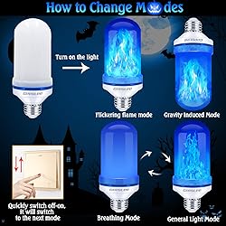 CPPSLEE Upgraded LED Flame Light Bulbs, 4 Modes