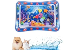 TROPAME 2024 New Thickened Water Sensor Play Mat for Cats,Water Sensor Play Mat， Thickened Water Sensor Play Mat,Pet Play Water Sensor Mat for Kids, Cat Water Play Mat Feel Cool Comfort .【Dolphin Design】