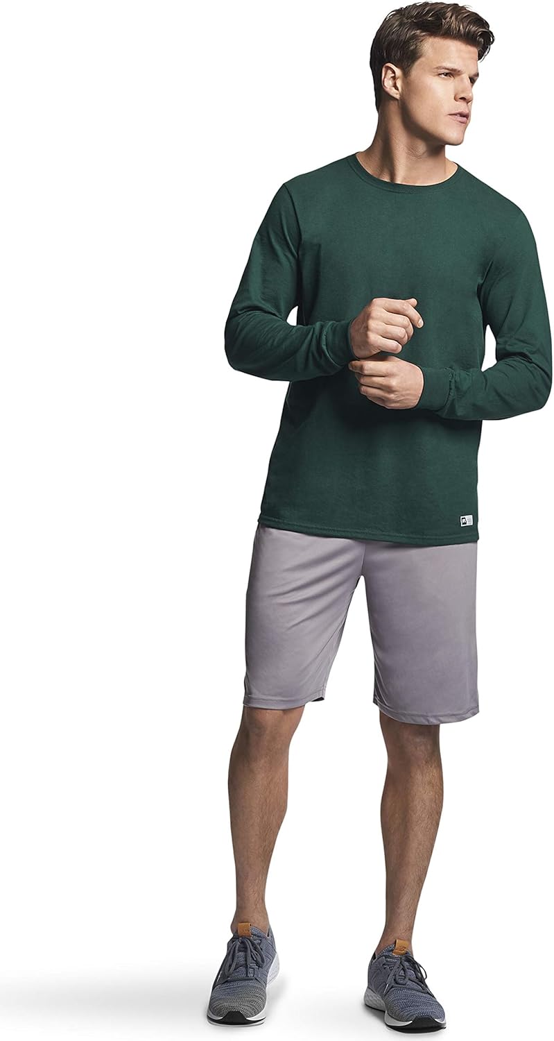 Russell Athletic Men's Cotton Performance Long Sleeve T-Shirts at  Men’s Clothing store