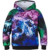 PATPAT Boys Hoodies 3D Graphic Size 5-14 Years Pullover Hooded Sweatshirt Casual Long Sleeve Lightweight Kids Fashion Clothes