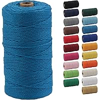 Macrame Cord, POZEAN 2mm x 220 Yards (About 200m) Colored Macrame Rope, 100% Natural Cotton Rope for Wall Hanging,Plant…