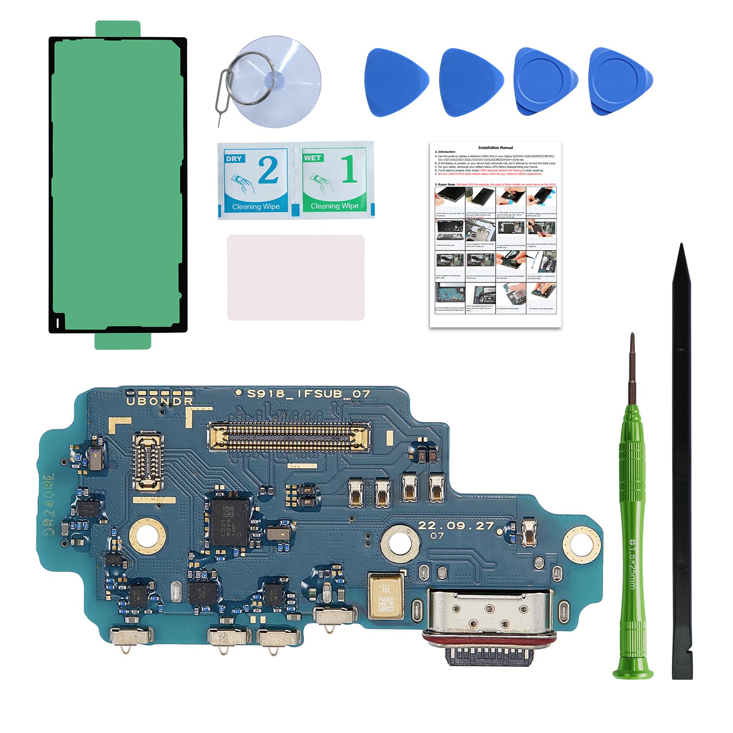 Photo 1 of LOZOP USB-C Charging Port Board with Sim Card Reader Compatible with Samsung Galaxy S23 Ultra 5G (North American Version)