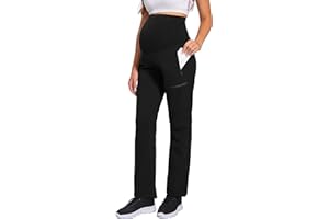 V VOCNI Maternity Cargo Scrub Pants Quick-Dry Hiking Athletic Workout Pregnancy Lounge Casual Outdoor