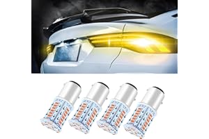 KUTYUN 4Pcs 1157 LED Bulb, Super Bright LED Backup Reverse Lights,12V Flashing Strobe Blinking Brake Lights 1157 2057 2357 7528 BAY15D LED Bulbs with Projector Replacement for Brake Tail Stop Lights