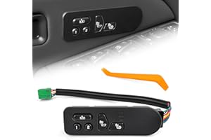 TOP-MAX Seat Heater Switch Driver Side Fit for 2003-2007 Chevy Silverado 1500 2500 3500 GMC Sierra 1500 2500 3500, Left Side 