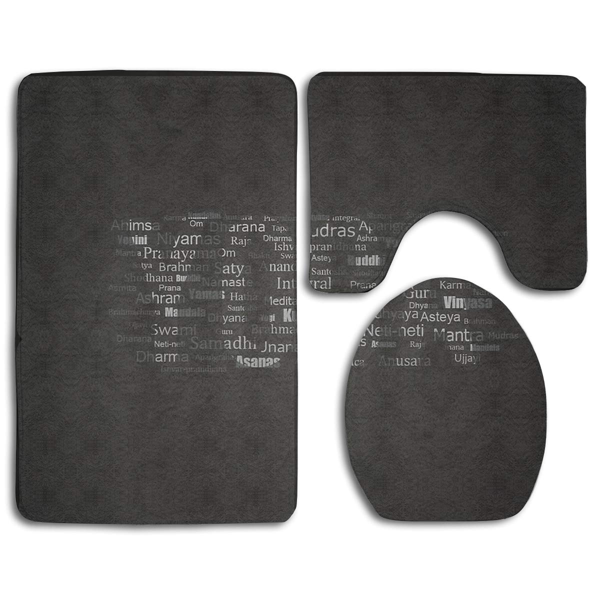 Amazon.com: Yoga Sign Bathroom Rug Sets 3 Piece Non-Slip ...