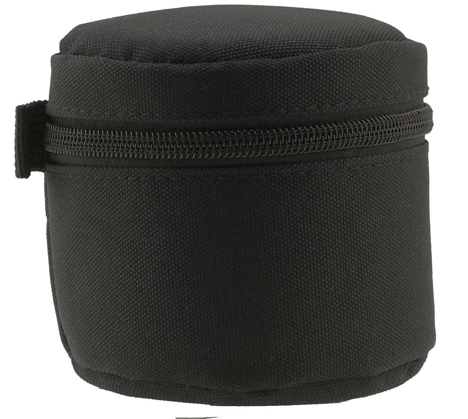 Navitech Black Polyester Camera Lens Case with MOLLE style strap