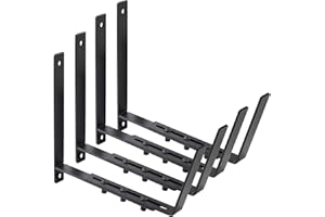 WEKIS Heavy-Duty Adjustable Window Box Brackets (6'' to 12.5''), 4 Pack Planters Box Brackets Universal, Wall Mount Flower Box Brackets for Railing Flower Boxes Deck Fence Balcony Window Patio Garden