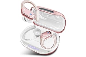 CATITRU Wireless Earbuds Bluetooth Headphones 80Hrs Playtime Ear Buds IPX7 Waterproof Sports Earphones Wireless Charging Case Over-Ear Earhooks Headest