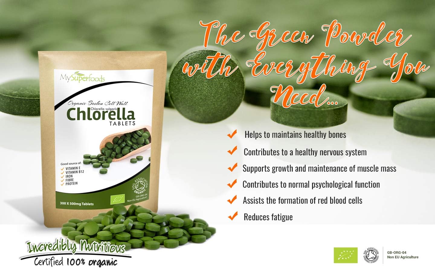 Chlorella Tablets, 300 count (Pack of 1) - Image 4