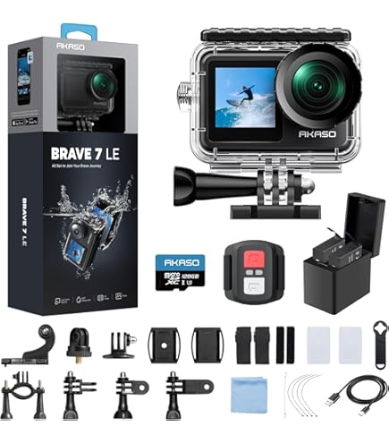 Amazon.com : AKASO Brave 7 Action Camera 4K30FPS 20MP with 128GB