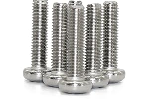 (25 pc) M5-0.8x30 mm Pan Head Phillips Machine Screws,18-8 Stainless Steel by Fullerkreg