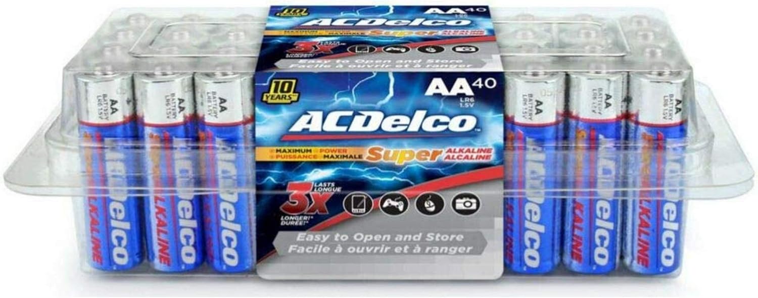 ACDelco 40-Count AA Batteries, Maximum Power Super Alkaline Battery: Electronics