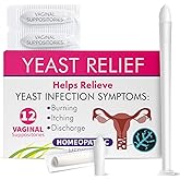 Yeast Infection Treatment for Women | Boric Acid Suppositories For Women | Helps Relieve Itching & Irritation | Vaginal Aid for Inflammation, Dryness & Watery Discharge | 12 Vaginal Suppositories
