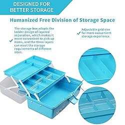 TERGOO 12in Three-Layer Multipurpose Storage Box