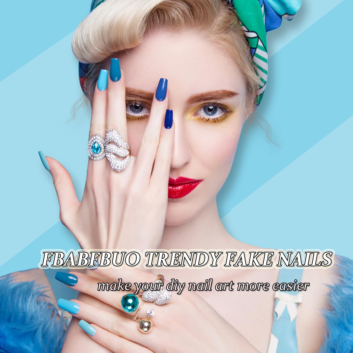 Christmas Press on Nails Medium Almond Shape Fake Nails Glitter Green Press on Nails with Designs Christmas Glue on Nails Green French False Nail Tips Acrylic Full Cover Holiday Nails for Women 24PCS - Image 7