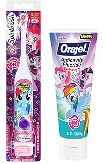 My Little Pony Rainbow Dash Toothbrush & Toothpaste Bundle: 2 Items - Spinbrush Powered Toothbrush
