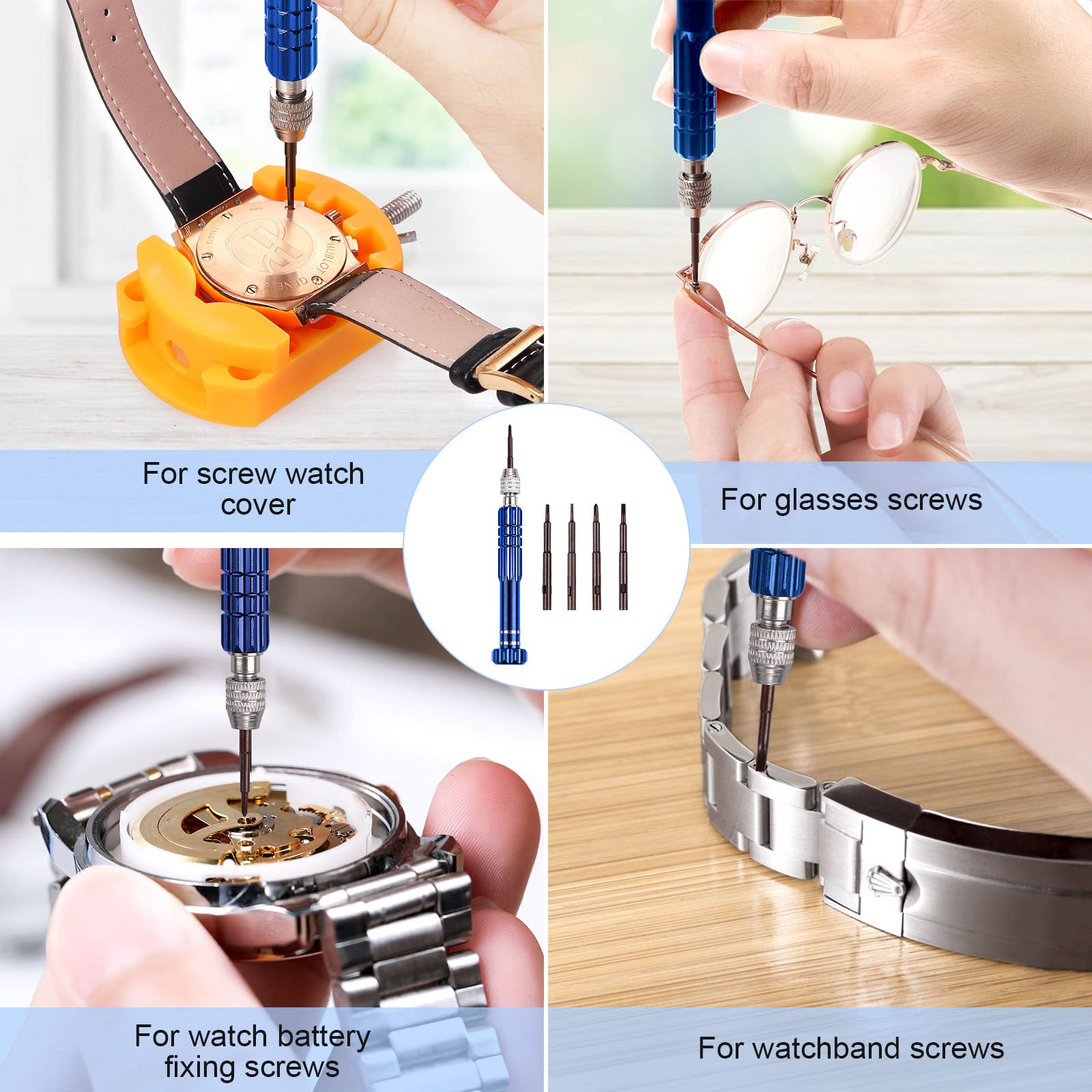JOREST Watch Repair Kit, for Watch Battery Replacement & Watch Link Removal and Resizing & Watch