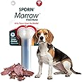 Sporn Durable Marrow Dog Chew Bones for Aggressive Chewers, Jerky Flavor Dog Chew Toys for Medium Dogs, Made with Strong Nylon Dog Dental Chew Toy, Gluten-Free & Non-Toxic, Medium