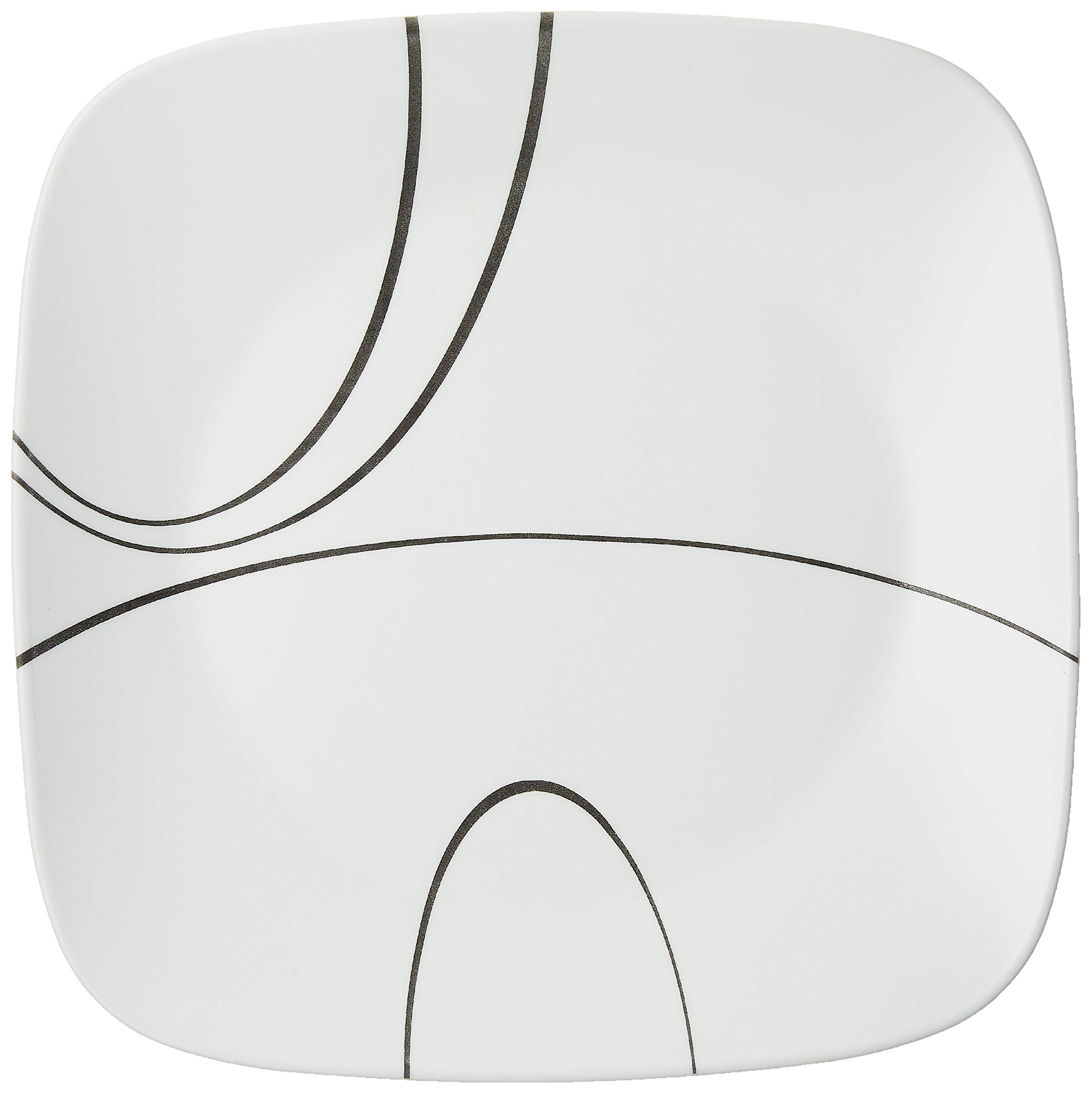 Corelle Square Simple Lines Dinner Plate Set, White,1107743 — image 1