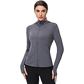 COZZIPLUS Womens UPF 50+ Sun Protection Zip Up Athletic Jacket Long Sleeve Lightweight Jacket Outdoor Performance