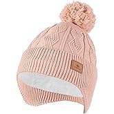Ocatoma Winter Beanie with Earflap for Men Women Soft Warm Knit hat Fleece Lined Snow Hats Stocking Cap Outdoor