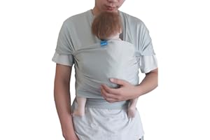 Vlokup Baby Wrap Sling Carrier for Newborn, Infant, Toddler, Kid | Breathable Lightweight Stretch Mesh Water Sling | Nice for Summer, Pool, Beach, Swimming | Perfect Shower Gift LightGray