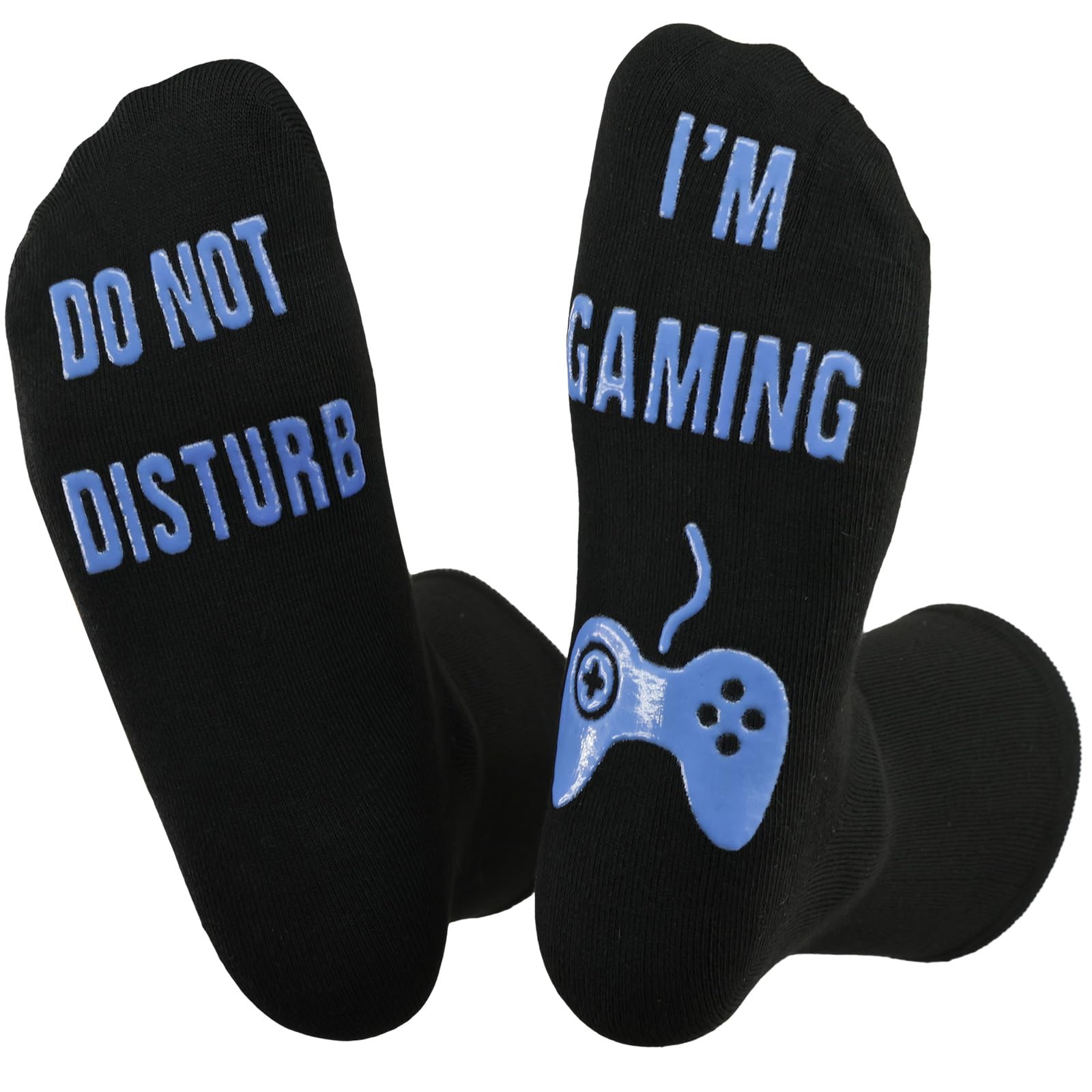 Himozoo Do Not Disturb I'm Gaming Socks, Novelty Funny Gifts for Sons Teen Boys Husbands Dad Boyfriend Mens Women Gamer