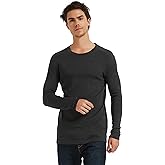 Manote 100% Merino Wool Base Layer Mens, Midweight Long Sleeve Thermal Shirts, No-Odor Underwear (US, Alpha, Medium, Regular, Regular, Charcoal Grey)