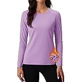 MAGCOMSEN Women's Thermal Shirts Fleece Pullover Long Sleeve Undershirt Tops Warm Workout Winter Base Layer