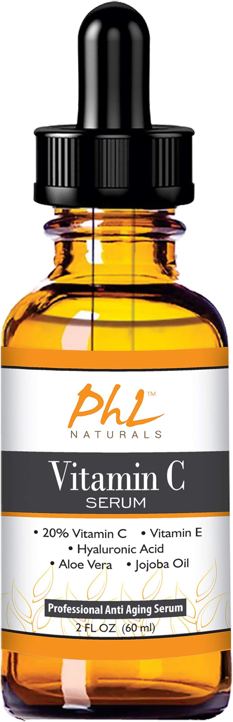 Vitamin C Serum for Face - Best Anti Aging Serum with 20% Vitamin C, Hyaluronic Acid & Vitamin E | Brightens, Fades Age and Acne Spots, Reduces Fine Lines & Wrinkles | Natural,Organic Vegan- 2 oz