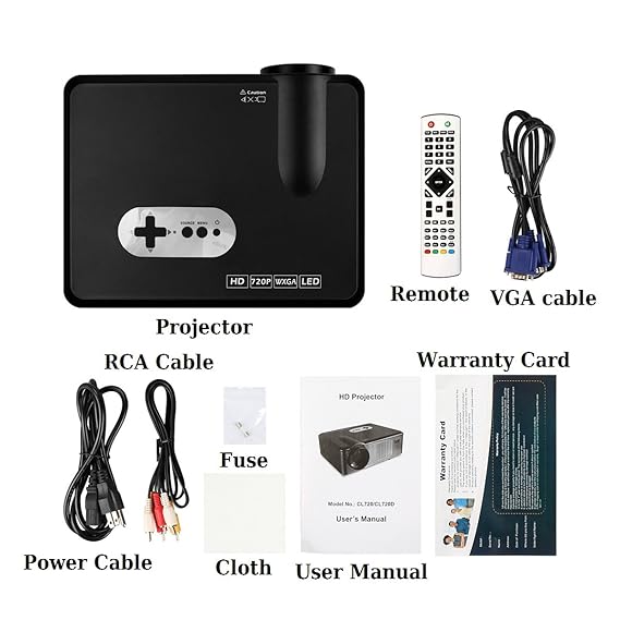 Proyector LED Full HD,Mileagea Videproyector Multimedia 3000 ...