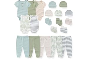 JELYLOVE Unisex Baby Boy Girl Bodysuits Sets 20 Pack Cotton Casual New Born Clothes Comfort Infant Outfit Essentials