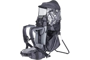 KIDPPROD Baby Backpack Carrier, Safe Toddler Hiking Backpack Carrier Camping Child Carriers with Rain Cover Child Kid Sun Shade Large Storage Insulated Pocket, Adjustable Padded Children Seat