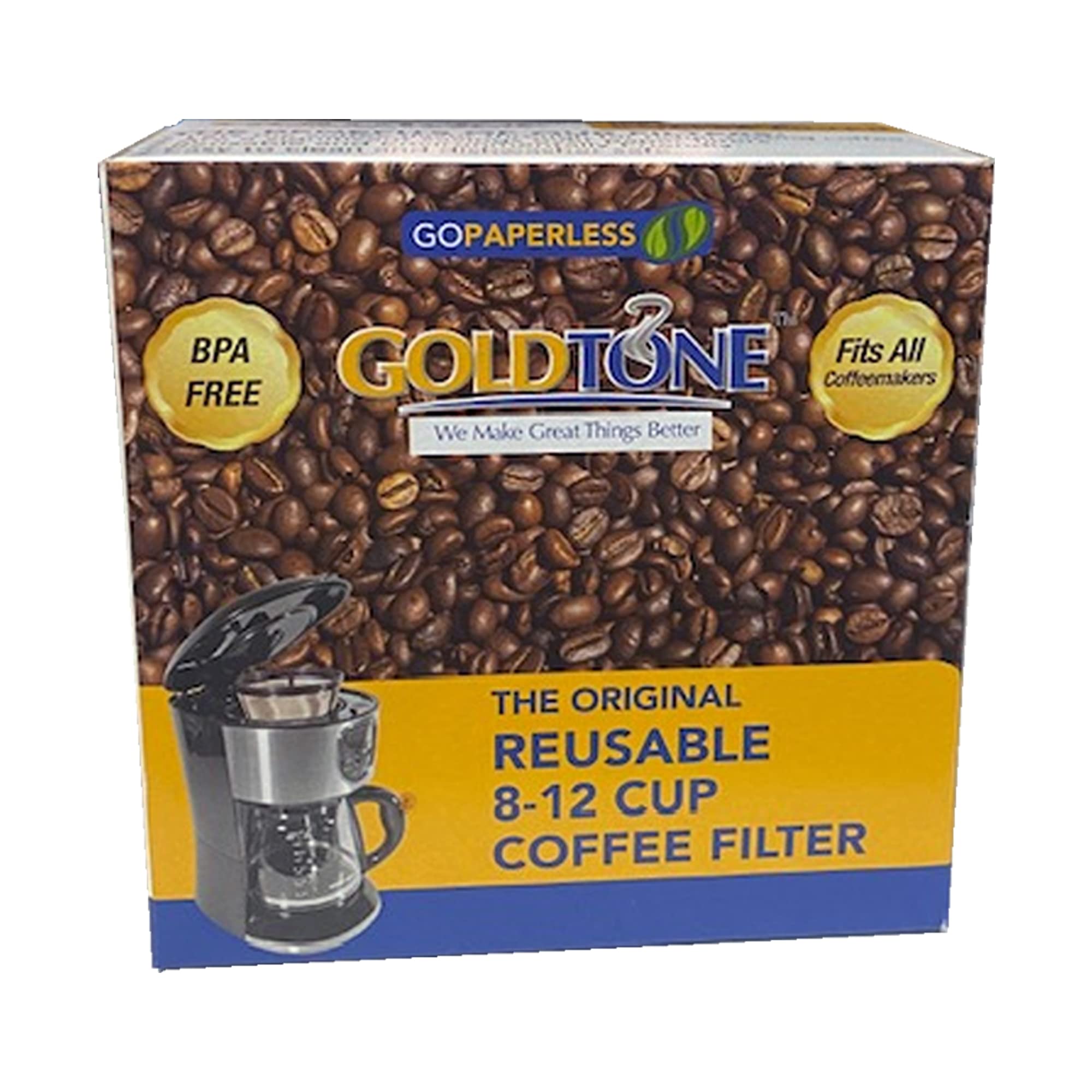GOLDTONE Reusable 812 Cup Basket Coffee Filter fits Mr. Coffee Makers