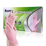 GENERALCARE Pink Nitrile Gloves, Powder-Free