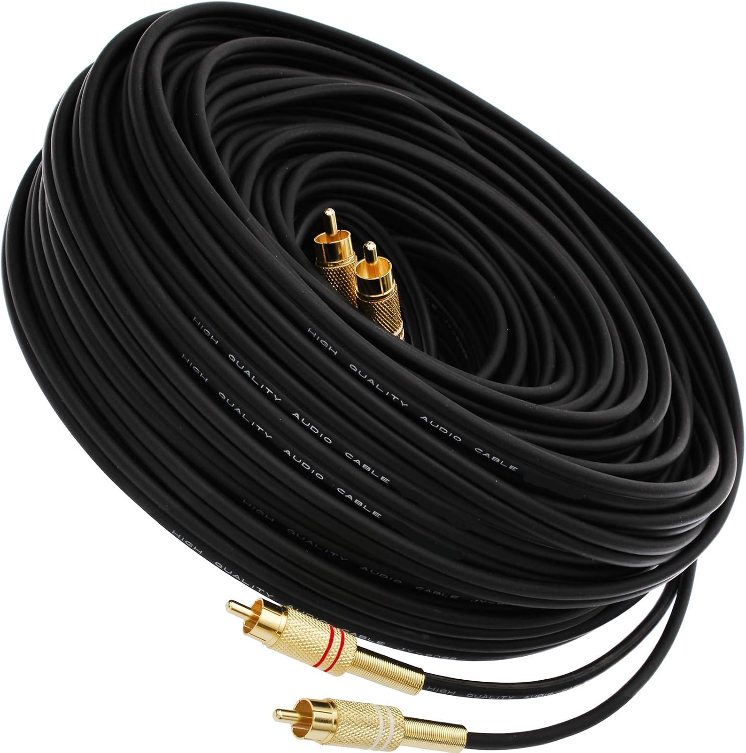 Eagle & Altai 0.5m Pro Audio RCA Cable – 2 X RCA Phono Plugs To Plugs, Gold Plated, 50cm Hi-Fi Lead