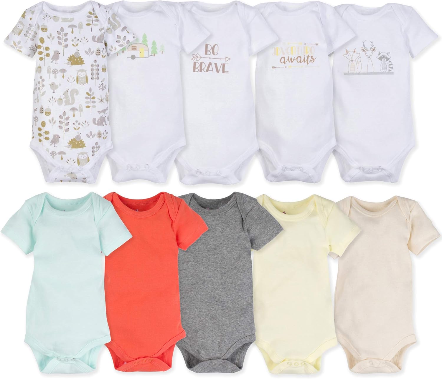 solid baby bodysuits