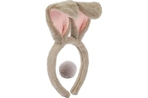 Olivemont Easter bunny ears headband for rabbit pretend play plush costume