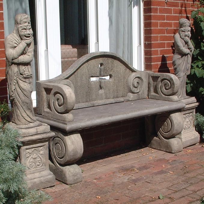 Statues & Sculptures Online Large Garden Bench Grand Design Stone