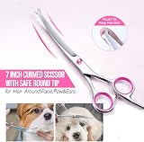 Gimars Dog Grooming Scissors Kit 4CR Safety Round Tip 5 in 1 Titanium Coated view 3