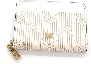 white and gold michael kors wallet