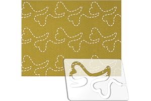 Kapyoo Freemotion Quilting Rulers and Templates Quilting Templates for Machine Quilting Quilting Supplies Quilting Patterns with Non-Slip Grips (Two Heart-Shaped)