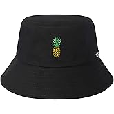 ZLYC Unisex Fashion Embroidered Bucket Hat Summer Fisherman Cap for Men Women