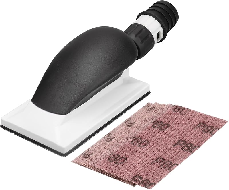 Shineboc Hand Sanding Block 70x125mm with Grip and Suction 5 Sheets