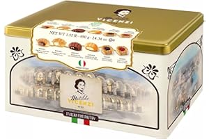 PASTICCERIA MATILDE VICENZI Verona Assorted Italian Puff Pastries and Shortbread Tin, 72 ct.