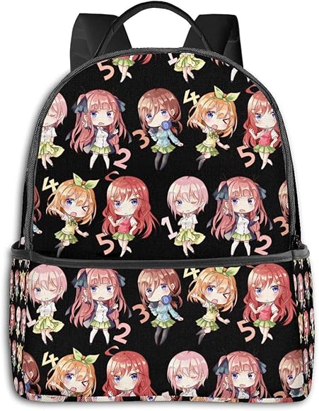 Amazon 星ノショップ 五等分の花嫁 アニメ キャラクター 美少女 リュック リュックサック ビジネスリュック 大容量 高校生 中学生 通勤 通学 アウトドア旅行 人気 おしゃれ 男女兼用 Kjfgbb レディースバッグ 財布