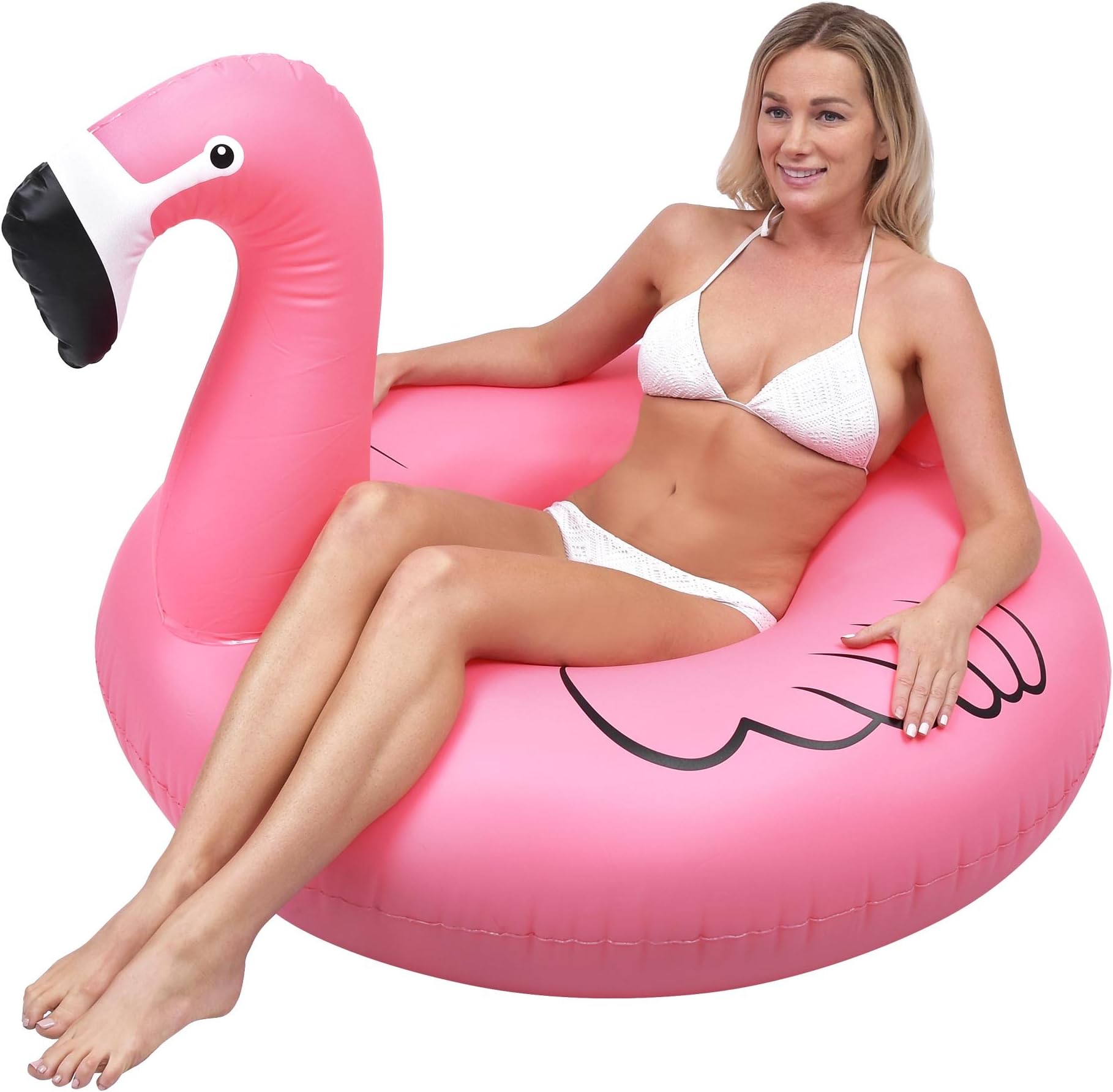 GoFloats Flamingo Pool Float Party Tube, Inflatable Rafts for Kids & Adults