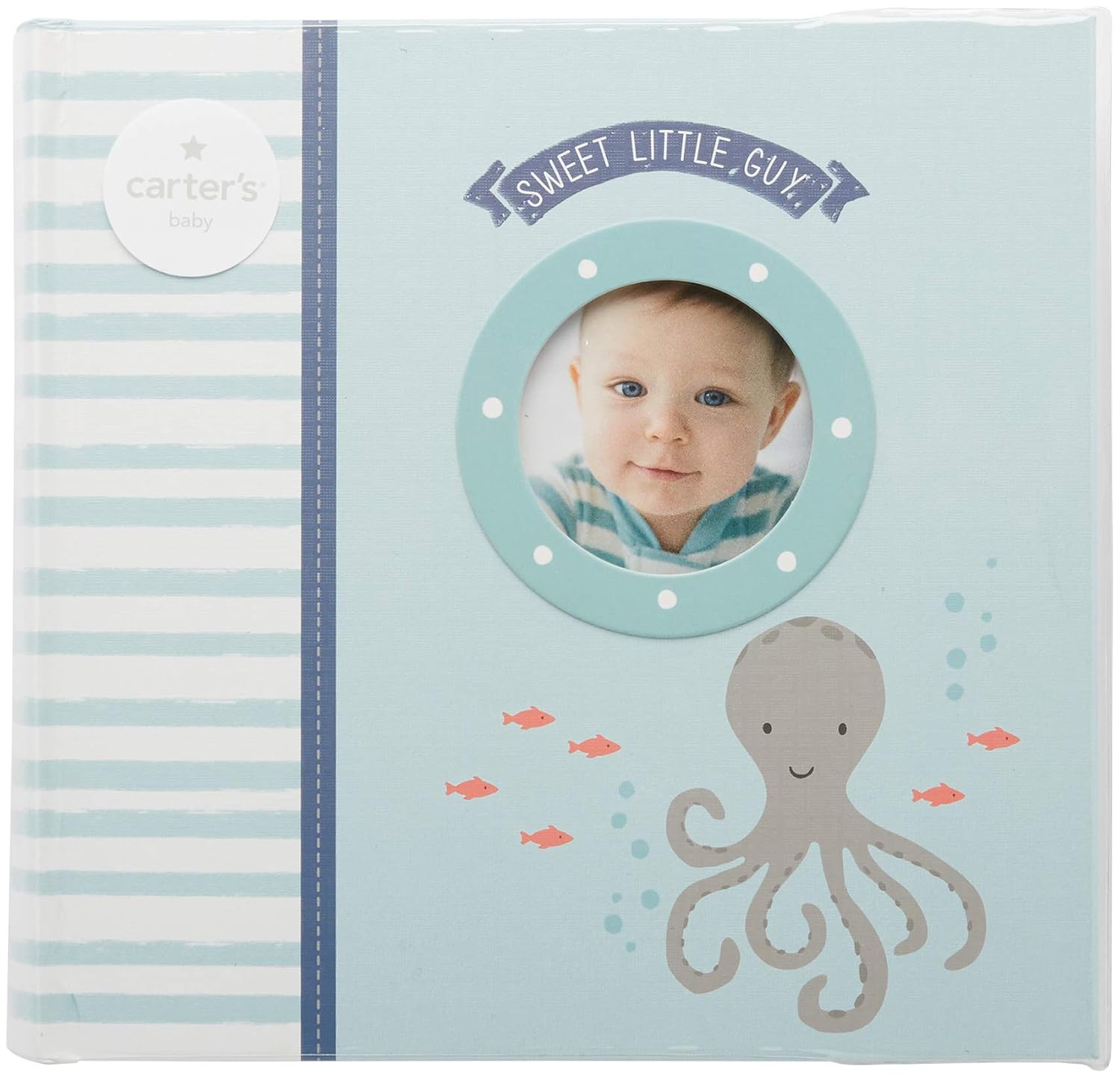 Carter's Blue Nautical Slim Bound Photo Album for Baby Boys, Holds 160 Photos, 40 Pages : Baby